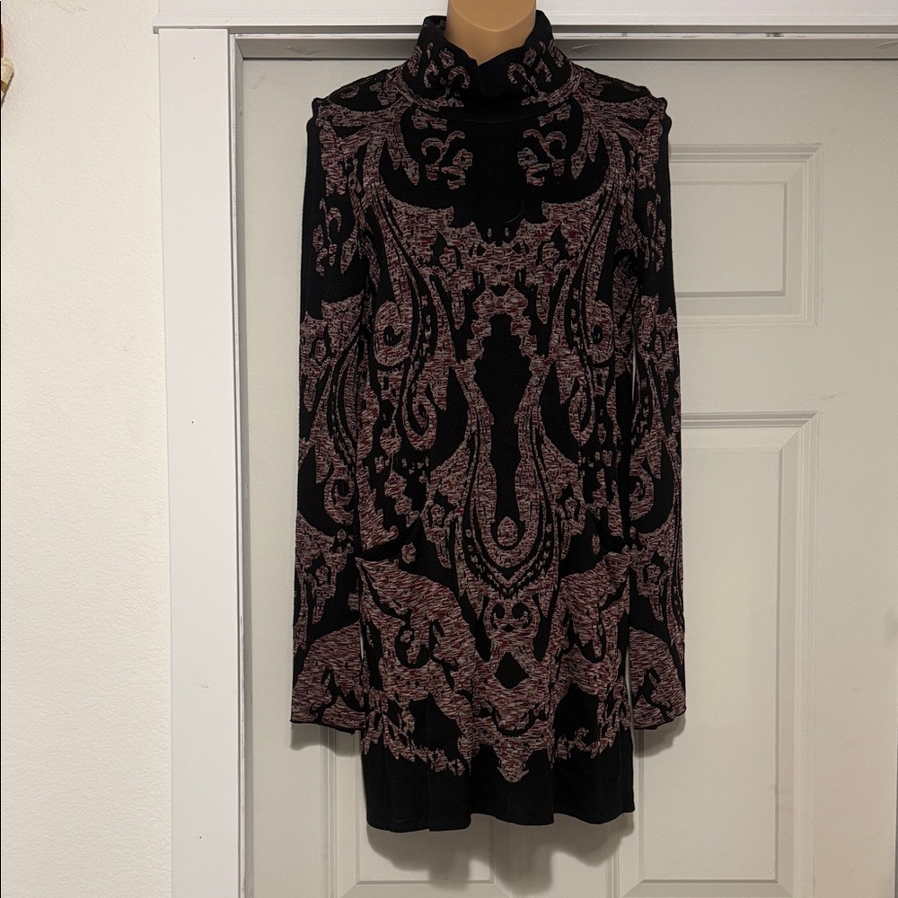 Free People Black and Pink Patterned Dress - Picture 2 of 4